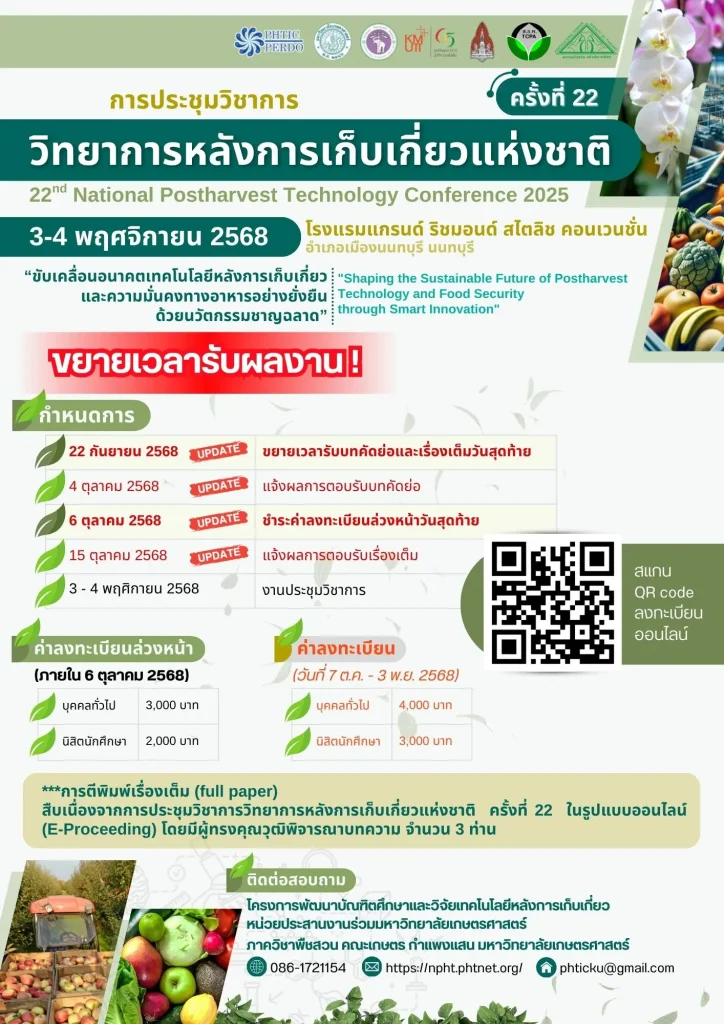 ขยายเวลารับบทคัดย่อ